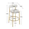 COOLMORE Bar Stools Industrial Pub Barstools with Back and Footrest, Modern Armless Bar Height Stool Chairs Set of 2