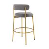 COOLMORE Bar Stools Industrial Pub Barstools with Back and Footrest, Modern Armless Bar Height Stool Chairs Set of 2